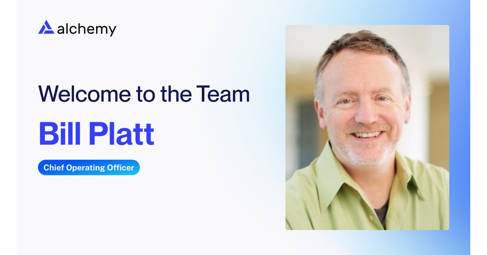 Alchemy Taps AWS Veteran Bill Platt as COO