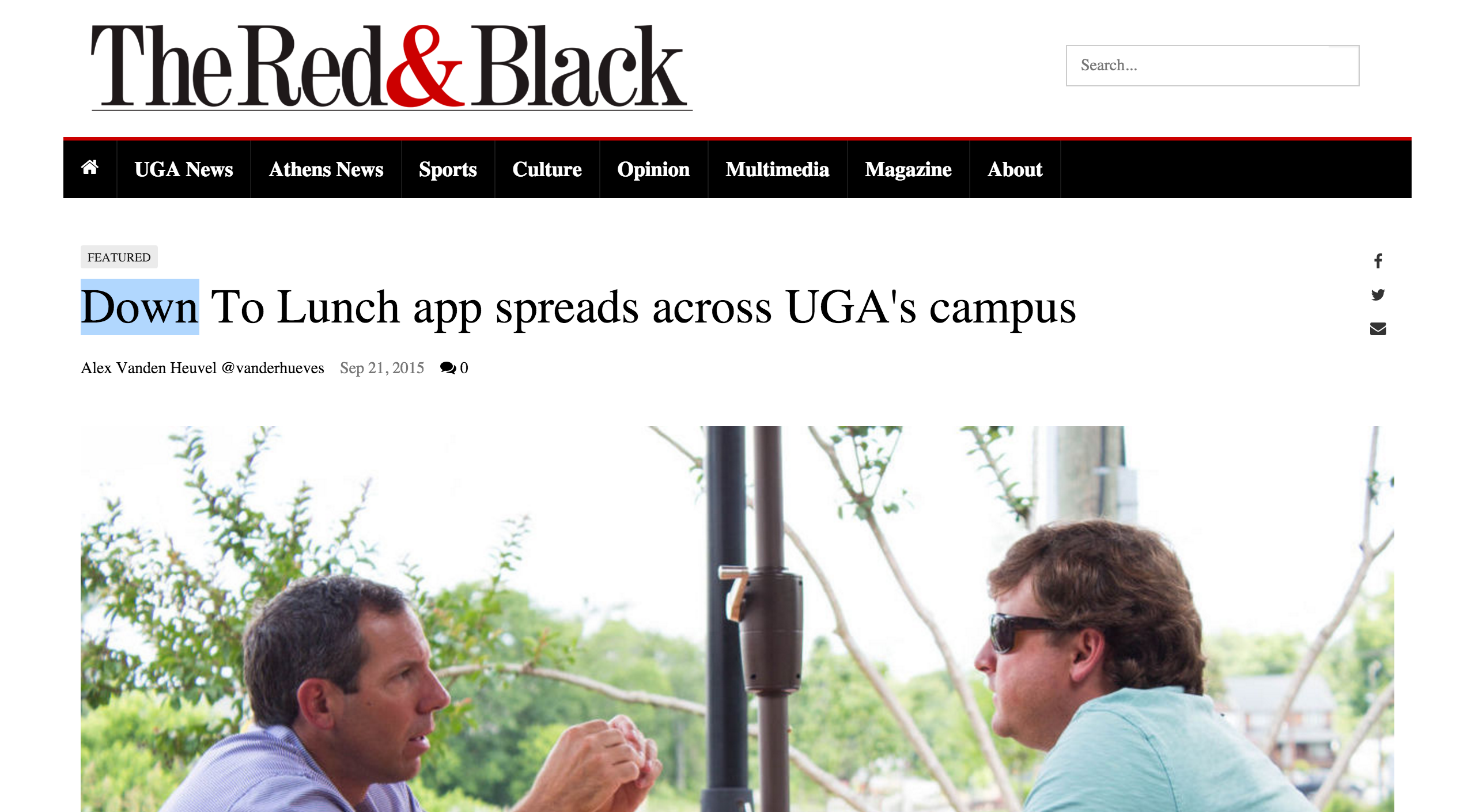 Featured In The University Of Georgia Newspaper